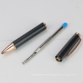 Hochwertige Luxus Roségold Carbon Faser Ball Stift Metal Ball Stift Custom Logo Stift für Geschenk